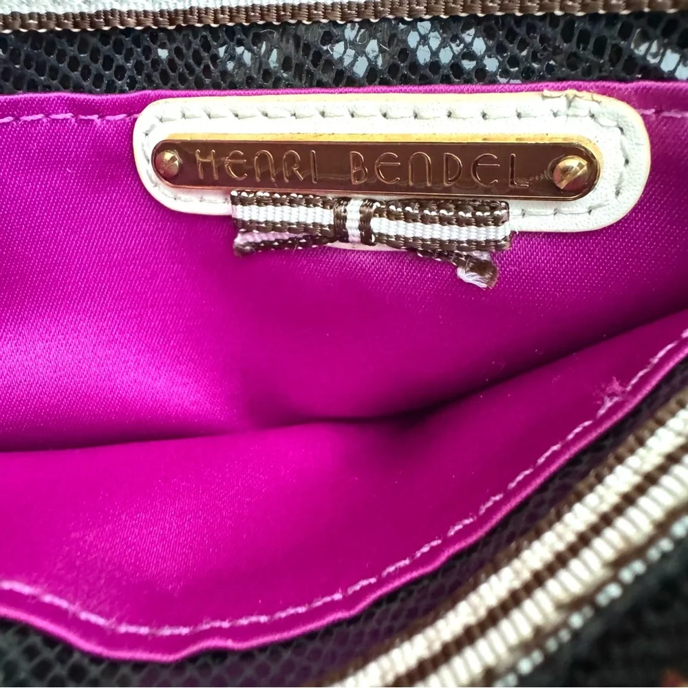🆕 Henri Bendel Black Snakeskin Evening Bag Clutch
